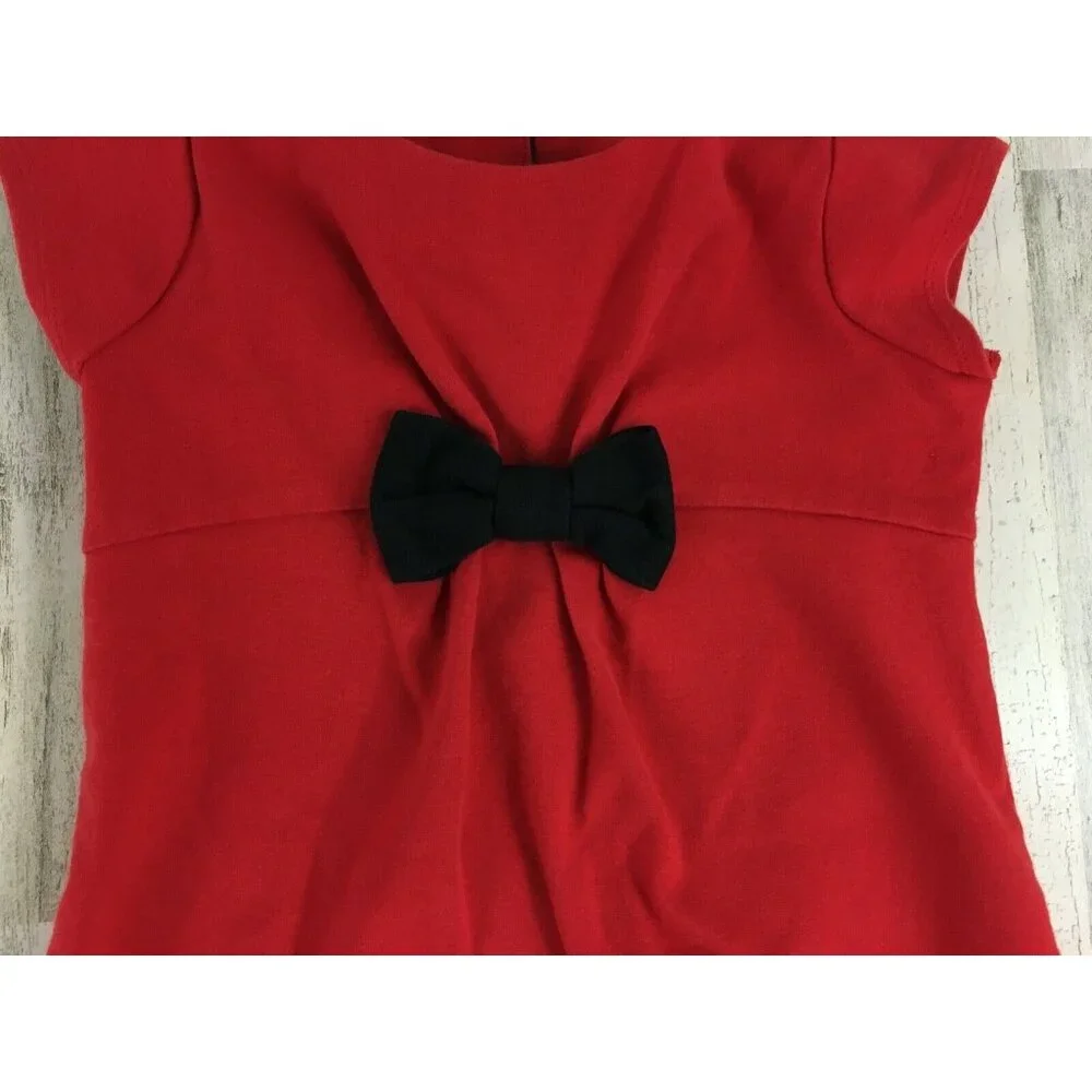 Gymboree Olivia Pig Red Dress Black Bow Short Sleeve Halloween Costume Girls 6